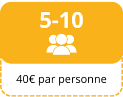 Tarifs 5 à 10 personnes