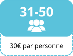 Tarifs 31 à 50 personnes